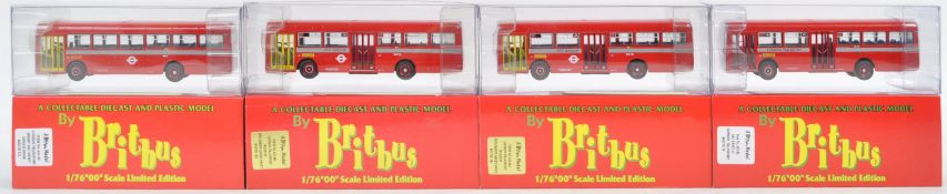 COLLECTION OF X4 BRITBUS 1/76 SCALE DIECAST BUSES