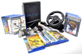 SONY PLAYSTATION PS2 GAMES CONSOLE WITH ASSORTMENT OF GAMES