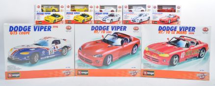 COLLECTION OF BBURAGO DODGE CAR METAL MODEL KITS