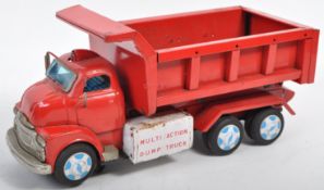 VINTAGE 1960'S JAPANESE TIN PLATE BATTERY OPERATED DUMP TRUCK