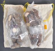 TWO ORIGINAL GERMAN STEIFF DANBURY MINT TEDDY BEARS