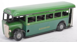 VINTAGE TRI-ANG MINIC TOYS CLOCKWORK TIN PLATE GREEN LINE BUS