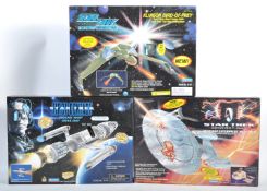 COLLECTION OF X3 PLAYMATES STAR TREK BOXED PLAYSETS