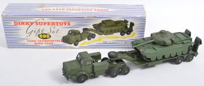 VINTAGE DINKY SUPERTOYS DIECAST GIFT SET TANK TRANSPORTER