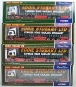 COLLECTION OF X4 CORGI EDDIE STOBART DIECAST MODEL LORRIES