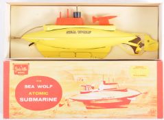 VINTAGE SUTCLIFFE MODEL THE SEA WOLF ATOMIC SUBMARINE TINPLATE TOY