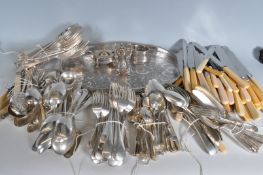 LARGE COLLECTION OF SILVER PLATE ITEMS