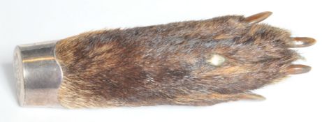 HALLMARKED STERLING SILVER PAW BROOCH