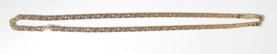 19CT GOLD FLAT LINK NECKLACE CHAIN