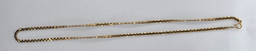 9CT GOLD FLAT LINKED NECKLACE CHAIN