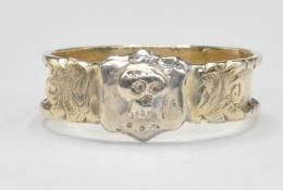 19TH CENTURY VICTORIAN 1858 SKULL & BUCKLE MOURNING RING