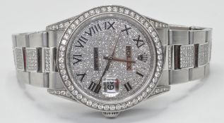 LADIES DIAMOND SET ROLEX DATEJUST WATCH