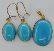 TURQUOISE AND GOLD JEWELLERY SUITE