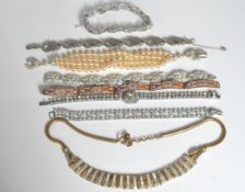 GROUP OF VINTAGE BRACELETS AND NECKLACE