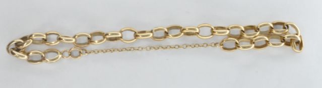 9CT GOLD OVAL LINK BRACELET