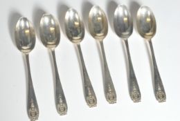 SET OF SIX HALLMARKED STERLING SILVER SPOONS