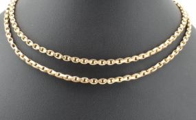 VICTORIAN 19TH CENTURY 9CT GOLD NECKLACE CHAIN