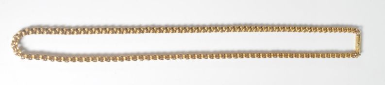 ANTIQUE 15CT GOLD FANCY LINK NECKLACE CHAIN