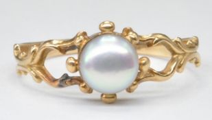 ANTIQUE GOLD AND PEARL RING