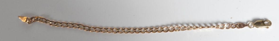 9CT GOLD FLAT CURB LINK BRACELET
