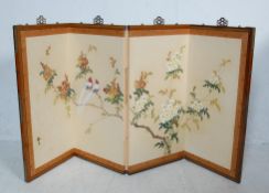 20TH CENTURY CHINESE ORIENTAL FOLDING SCREEN