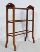 19TH CENTURY VICTORIAN MAHOGANY TOWEL RAIL