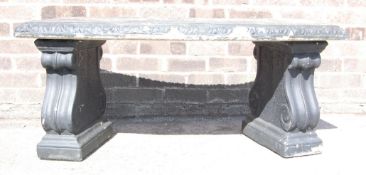 20TH CENTURY STONE WARE / COMPOSITE BENCH