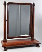 GEORGIAN REGENCY FLAME MAHOGANY SWING MIRROR