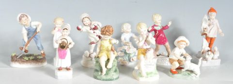A COLLECTION OF TEEN ROYAL WORCESTER FINE BONE CHINA FIGURINES