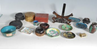 GROUP OF CHINESE CLOISONNE AND ENAMEL WARE