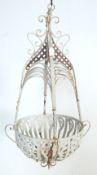 LARGE VINTAGE BLACKSMITH HANGING FLOWER BASKET