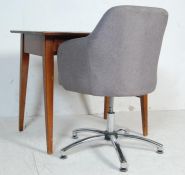 CONTEMPORARY SWIVEL CHAIR AND AIR MILITARY STYLE DESK
