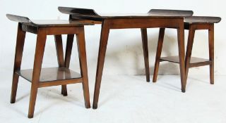 VINTAGE WALNUT VENEERED NEST OF TABLES