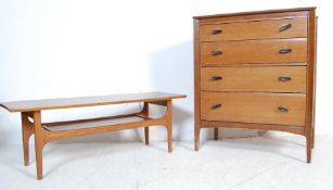 RETRO VINTAGE LEBUS CHEST OF DRAWERS TOGETHER WITH A RETRO