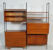 CIRCA 1950’S TEAK WOOD AND METAL MODULAR WALL UNIT BY AVALON
