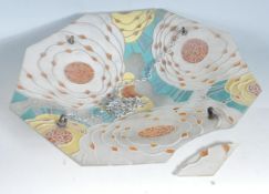 1930'S ART DECO FLORAL CEILING LIGHT SHADE
