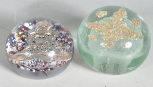 TWO GLASS PAPERWEIGHTS TO INCLUDE ONE VICTORIAN EXAMPLE