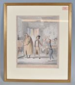 19TH CENTURY HAND COLOURED OLIVER TWIST PRINT