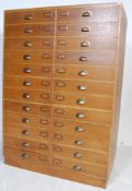 LARGE IMPRESSIVE VINTAGE EARLY 20TH CENTURY OAK 24 DRAWER MUSEUM SPECIMEN CABINET