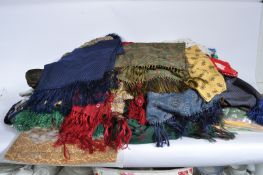 LARGE COLLECTION OF VINTAGE NAUTICAL THEMED MENS TIES AND SCARVES.