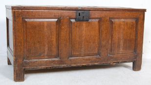 17TH CENTURY OAK PANELLED COFFER