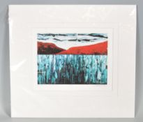 STEVE CAPPER - NORTHERN RESERVOIR - A 20TH CENTURY OIL ON BOARD PRINT.