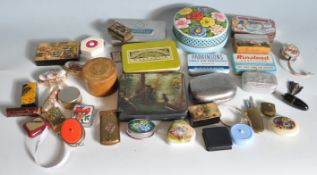 COLLECTION OF VINTAGE 20TH CENTURY TIN BOXES AND MORE