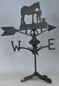VINTAGE STYLE EBONISED CAST IRON WEATHER VANE