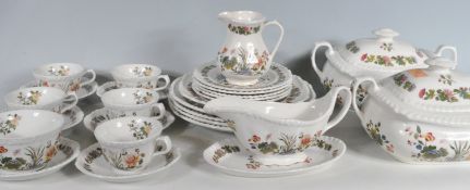 ADAMS IRONSTONE COUNTRY MEADOW PATTERN DINNER SERVICE / TEA SET