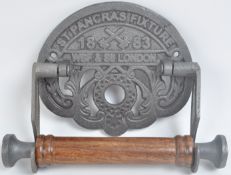 20TH CENTURY CAST IRON ST PANCRAS FIXTURES OF LONDON TOILET ROLL HOLDER