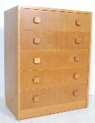 RETRO VINTAGE 1950S GOLDEN TALLBOY CHEST OF DRAWERS BY GIBBS