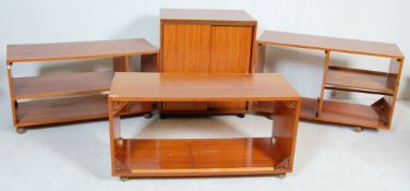 COLLECTION OF FOUR RETRO VINTAGE LATE 20TH CENTURY TEAK UNITS