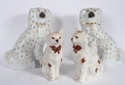 TWO LARGE STAFFORDSHIRE VICTORIAN FIGURINES