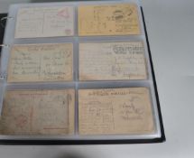 WWI FIRST WORLD WAR BRITISH MILITARY POSTMARKS ON POSTCARDS